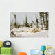 Polar Bear With Cub In Snow Wall Mural