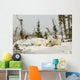 Polar Bear With Cub In Snow Wall Mural