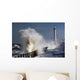 Waves Crashing By Lighthouse At Sunderland Wall Mural