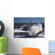 Waves Crashing By Lighthouse At Sunderland Wall Mural