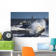 Waves Crashing By Lighthouse At Sunderland Wall Mural
