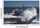 Waves Crashing By Lighthouse At Sunderland Wall Mural
