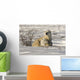 Polar Bear With Cub, Watchee, Churchill, Canada Wall Mural