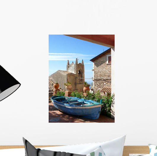 Village Castelmola Sicily Wall Mural