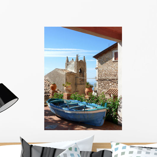 Village Castelmola Sicily Wall Mural