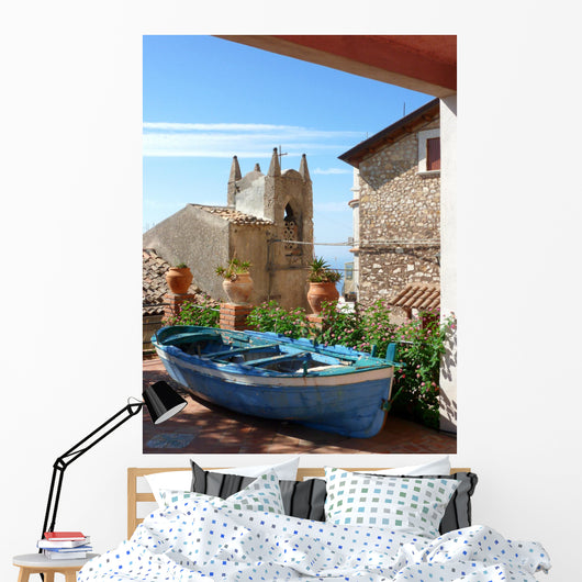 Village Castelmola Sicily Wall Mural