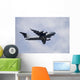 Airplane In The Sky Wall Mural