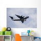 Airplane In The Sky Wall Mural