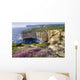 Cliffs Along Ocean With Wildflowers Wall Mural