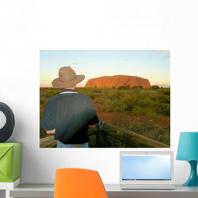 Ayers Rock Wall Decal Design 2 shown on a wall