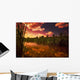 Sunset Over A Lake Wall Mural
