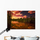 Sunset Over A Lake Wall Mural