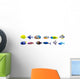 Various Tropical Fish Wall Decal Sticker Set