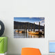 Boats Docked On A Pier, Keswick, Cumbria, England Wall Mural