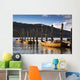 Boats Docked On A Pier, Keswick, Cumbria, England Wall Mural