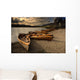 Canoes On The Shore, Keswick, Cumbria, England Wall Mural