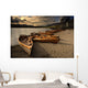 Canoes On The Shore, Keswick, Cumbria, England Wall Mural