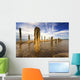 Remnants Of Moorings In Water, Humberside, England Wall Mural