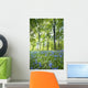 Wildflowers In A Forest Of Trees, Yorkshire, England Wall Mural