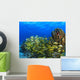 Schooling Fish On Coral Reef, Cozumel, Mexico Wall Mural