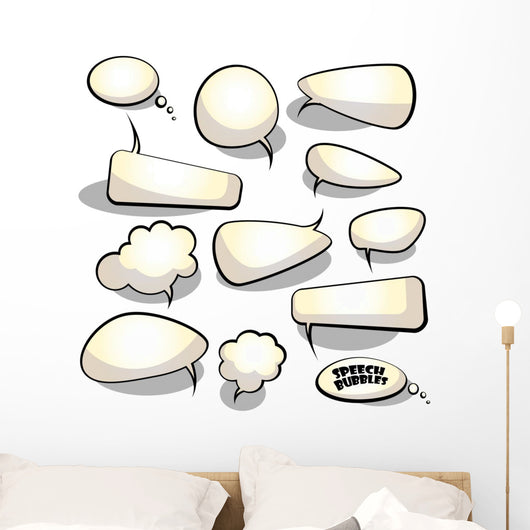 Speech and Thought Bubbles Wall Stickers