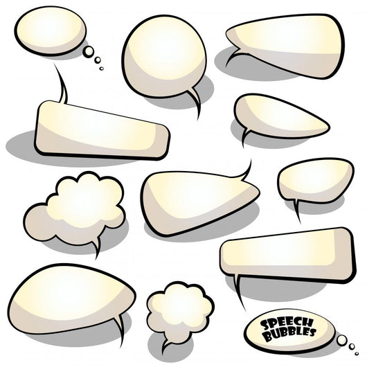 Speech and Thought Bubbles Wall Decal