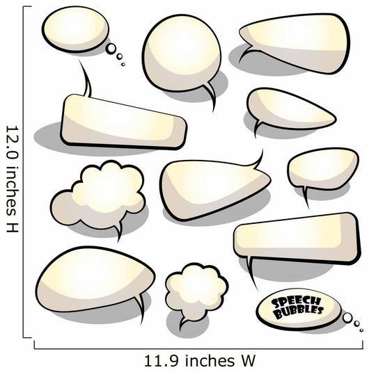 Speech and Thought Bubbles Wall Stickers