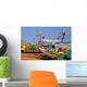 Fishing boats on beach Ghana Wall Mural