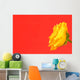 Yellow Rose On Red Wall Mural
