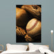 Baseball Bat, Ball, Glove Wall Mural
