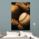 Baseball Bat, Ball, Glove Wall Mural