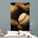 Baseball Bat, Ball, Glove Wall Mural