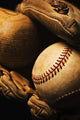 Baseball Bat, Ball, Glove Wall Mural