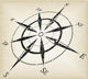 Grunge Compass Vector