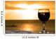 Glass of wine on the beach Wall Mural