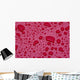 Water Drops On Pink Surface Wall Mural