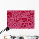Water Drops On Pink Surface Wall Mural