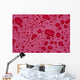 Water Drops On Pink Surface Wall Mural