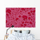 Water Drops On Pink Surface Wall Mural