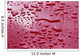 Liquid Drops On Red Surface Wall Mural