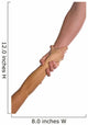 Man Helping Woman Clasped