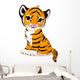 Cute Tiger Cub Wall Decal