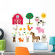 Various Farm Animals Wall Decal Sticker Set