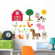 Various Farm Animals Wall Decal Sticker Set