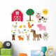 Various Farm Animals Wall Decal Sticker Set