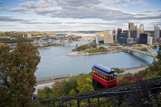 Pittsburgh Pa With Duquesne Incline in Foreground Wall Mural