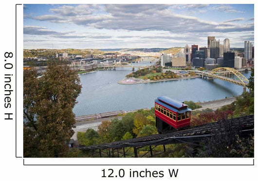 Pittsburgh Pa With Duquesne Incline in Foreground Wall Mural