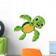 Vector Illustration Cute Turtle Wall Decal