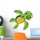 Vector Illustration Cute Turtle Wall Decal