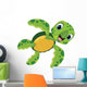 Vector Illustration Cute Turtle Wall Decal